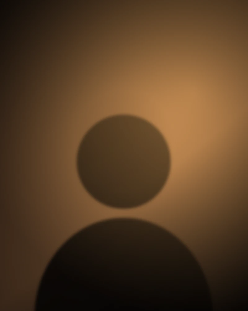 Silhouette einer Person vor warmem Abendlicht